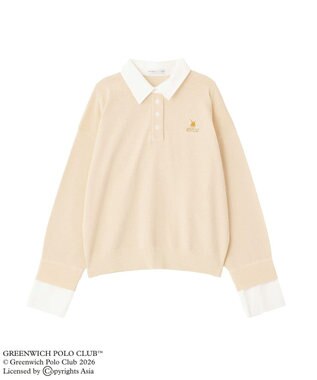 Green Parks GREENWICH POLO CLUB(TM)布帛ドッキングポロニットプルオーバー