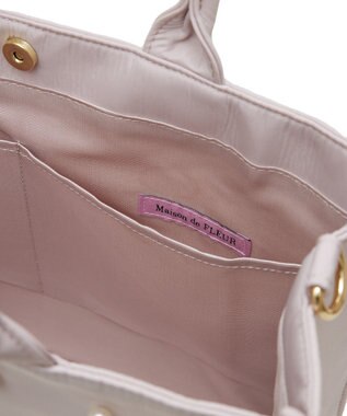 Maison de FLEUR パール2Wayトートバッグ Grayish Pink