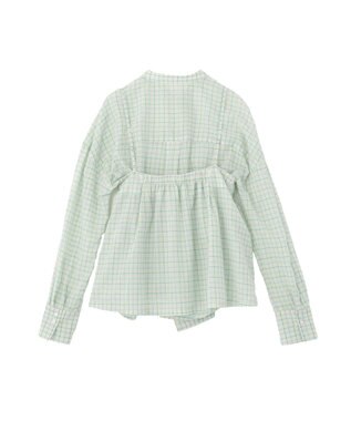 earth music&ecology 【予約】【綿100％】SET2点エプロンライクビスチェ＋シャツ グリーン