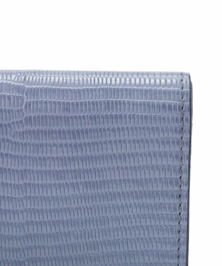 TOPKAPI 【TOPKAPI】イタリアンレザー リザード型押し 二つ折り 財布 LUCIA ルチア ブルーグレー