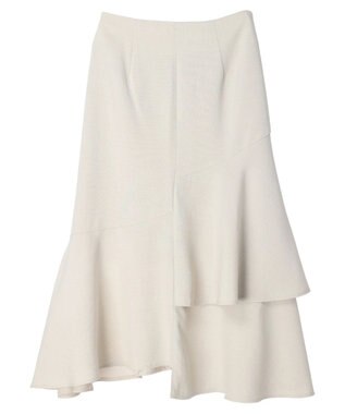 earth music&ecology アシンメトリーイレヘムスカート Beige