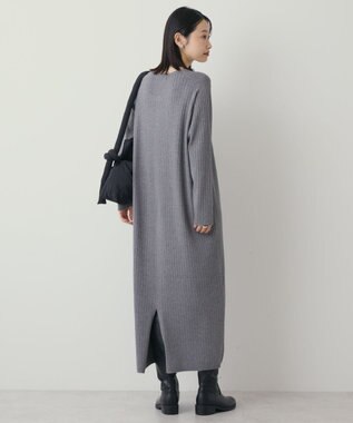 AMERICAN HOLIC バイパチリブヘンリーニットワンピース Gray Mixture