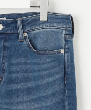J.PRESS LADIES S 【洗える】裏起毛ストレッチ デニム パンツ ユーズド系