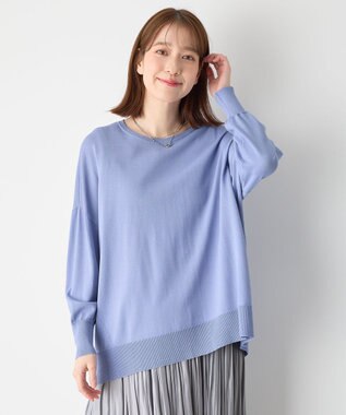 ANY L ゆるチュニックニット サックス