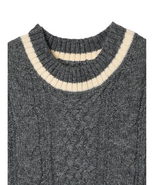 CRAFT STANDARD BOUTIQUE ２ＷＡＹケーブルニットベスト Gray