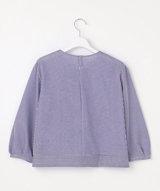 J.PRESS LADIES S 【WEB限定カラーあり】ストライプジャカード フロントタック カットソー ネイビー系1