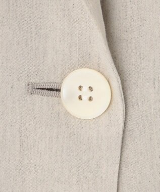 23区 L 【セットアップ対応】リネンレーヨンストレッチ テーラード ジャケット ベージュ系