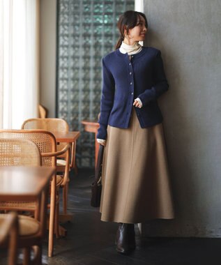 uncrave 【モデル村岡美里さん × uncrave STANDARD】ニットジャケット ネイビー