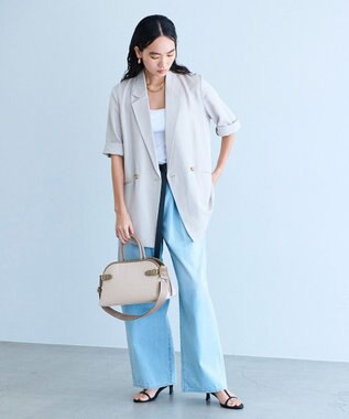 TOPKAPI 【Breath TOPKAPI】SCOTCH GRAIN スコッチグレイン ベルトデザイン ショルダー付き ミニトート バッグ クリーム