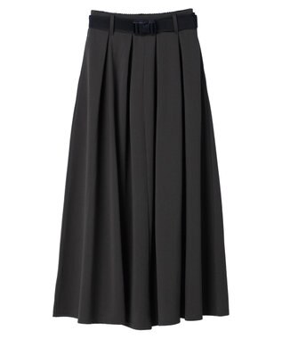 Green Parks ・ｎｏｖｅｍ９　ガチャベルト付フレアスカート Khaki