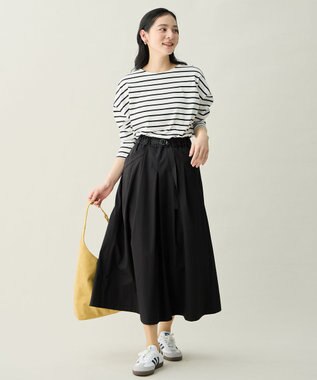 ANY L コクーンボーダープルオーバー ブラック