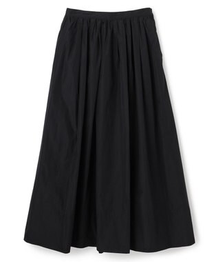 uncrave メモリータフタ フレアスカート ブラック