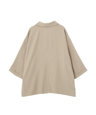 Green Parks 【適ON】シアーシャツジャケット Gray Beige