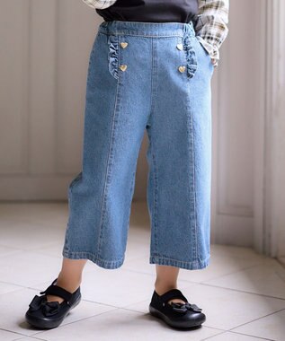  デニム ワイド パンツ