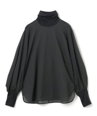 BEIGE， 【洗える】MOYE / ハイネックブラウス F Green