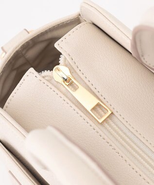 ANY SIS 【2WAY】ベルトバックルラウンドミディトート バッグ アイボリー