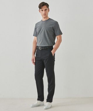 GOTAIRIKU ロングセラー【洗える/折り目加工/シワになりにくい/ウエストアジャスター】ウォッシャブル サマーウール100％パンツ_限定色(ノータック)25年モデル ブラック系