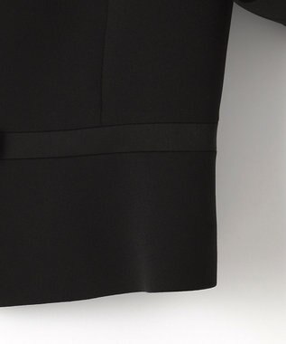 組曲 NOIR 【洗える】ウォッシャブルストレッチバックサテン ジャケット＋ワンピース ブラック系