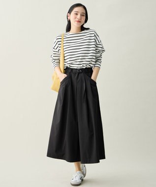 ANY L コクーンボーダープルオーバー ブラック