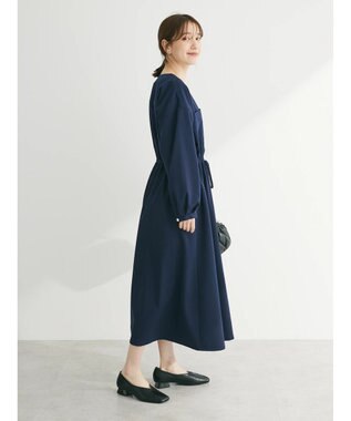 Green Parks ・ＥＬＥＮＣＡＲＥ　ＤＵＥ　Ｖネックイロイロ釦ワンピース Navy