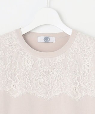 J.PRESS LADIES 【洗える】DÉCOR レース ニット ライトベージュ系