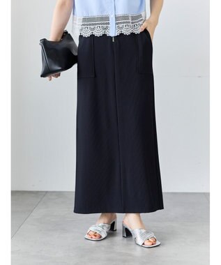 Te chichi フロントZIPトリコットタイトスカート ブラック