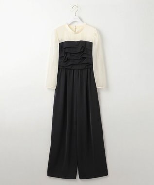ANY SIS 【洗える】デザインタック コンビネゾン ブラック
