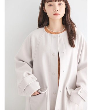 AMERICAN HOLIC 中空ＦＩＢＥＲ２ＷＡＹフード付きコート Light Gray