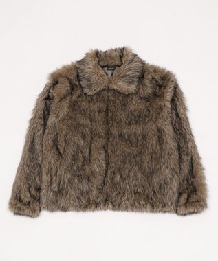 WEGO フェイクファーZIPブルゾン ライトベージュ