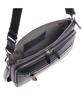 ACE BAGS & LUGGAGE ultima TOKYO ウルティマ トーキョーケヴィン ショルダーバッグ ヨコ型2WAYタイプ レザー 77994 ネイビー