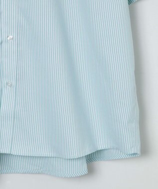 WEGO 【ユニセックス着用ITEM/シワになりにくい】イージーケアオックスフォードシャツ（S） グリーンストライプ