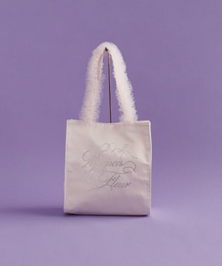 Maison de FLEUR チュールハンドルラインストーントートバッグ Pink