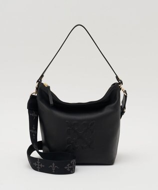 russet 《WEB限定》スタンダードミニショルダーバッグ <エンボスモノグラム>(CE-1718-WEB) Black