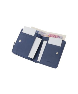 genten カレイド 2つ折り財布 ネイビーブルー