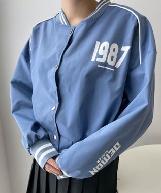 WEGO ラインカラーブルゾン サックス