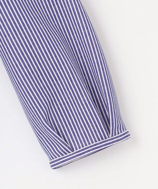 J.PRESS LADIES S 【WEB限定カラーあり】ストライプジャカード フロントタック カットソー ネイビー系1