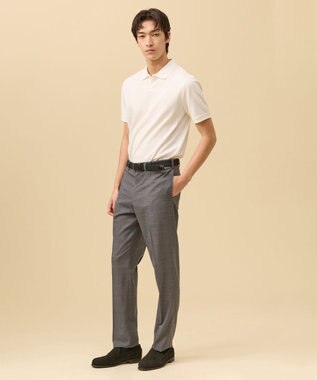 J.PRESS MEN ジャケットインの最適解【接触冷感 / 吸水速乾】【J.PRESS PREMIUM JERSEY】スキッパー ポロシャツ ホワイト系