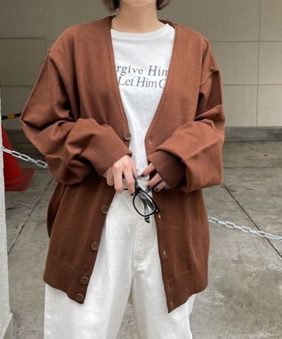  ドロップショルダーカーディガン