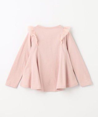 ANY KIDS フレアシルエット 長袖 Tシャツ ピンク