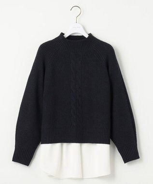 ANY SIS 【2SET】ニットレイヤード セット ネイビー