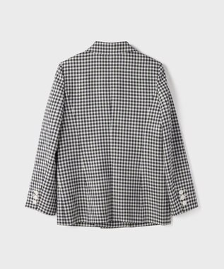 GRACE CONTINENTAL ギンガムダブルジャケット バイカラー