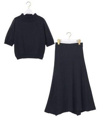 ANY SIS 【好印象企画】ニット セットアップ ネイビー