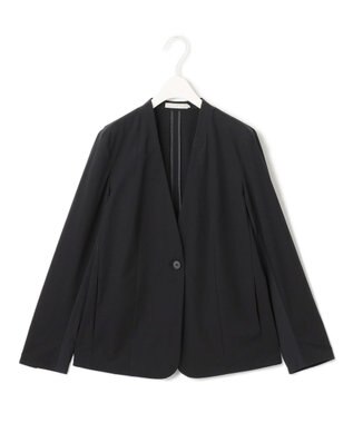 ICB 【接触冷感・UVカット・撥水・洗える】 プルーフ4WAYタフタ ノーカラージャケット ブラック系