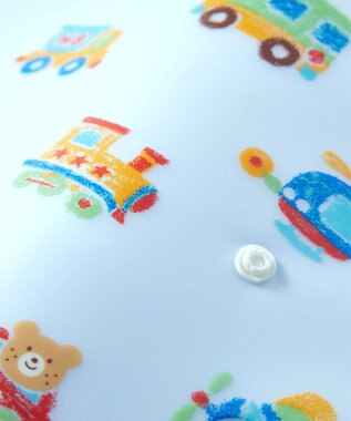 MIKI HOUSE HOT BISCUITS 総柄 お食事スタイ ブルー