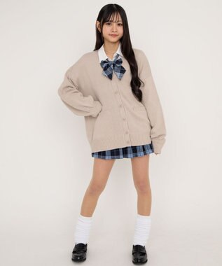 WEGO 【SCHOOLITEM】ニットカーディガン ベージュ