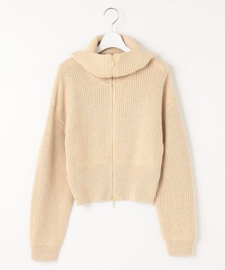 Feroux 【洗える・古畑星夏さん着用】フルジップ ニット アイボリー系