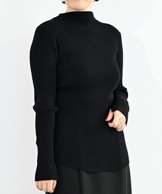 FORFORMO High-stretch Lib Knit Tops ハイストレッチリブニットトップス ブラック