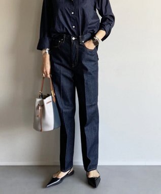 woadblue ＜坪田あさみさんコラボ＞RIGID HIGHRISE ハイライズストレート デニムパンツ RIGIDBLUE