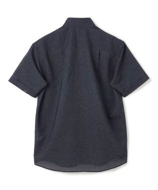 JOSEPH HOMME 新素材【軽量/通気性/清涼感/洗える/ストレッチ】レノクロスストレッチ　ウィングカラー半袖シャツ ネイビー系