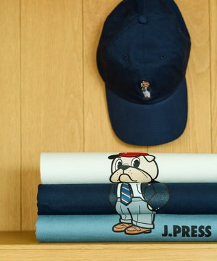 J.PRESS MEN 新デザイン【BULLDOG BOY】プリント Tシャツ ホワイト系